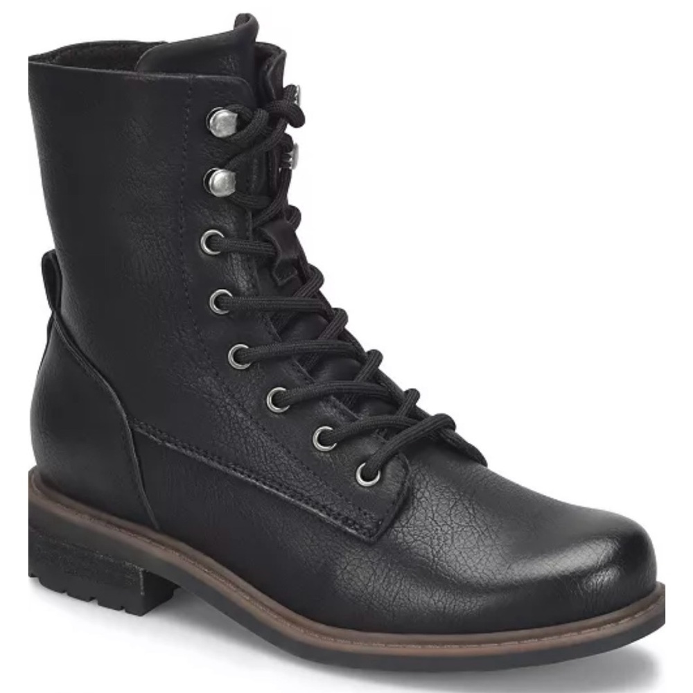 b.o.c Comfort Black Booties City Boho Women’s Carter Mini Lug Sole Size 6.5